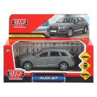 Машина металл AUDI Q7 МАТОВЫЙ длина 12 см, двер, багаж, инерц, серый, кор. Технопарк Q7-12MAT-GY (72)