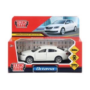 {{photo.Alt || photo.Description || 'Машина металл SKODA OCTAVIA 12 см, двери, багаж, инерц. белый  кор. Технопарк'}}