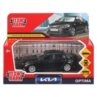 Машина металл KIA OPTIMA длина 12 см, двери, багаж, инерц, черный, кор. Технопарк OPTIMA-12-BK (72)