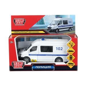 {{photo.Alt || photo.Description || 'Машина металл свет-звук ПОЛИЦИЯ 14,5 см, двери, багаж, инерц, бел, кор. Технопарк'}}