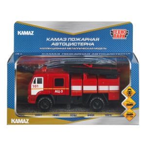 {{photo.Alt || photo.Description || 'Машина металл KAMAZ 43502 ПОЖАРНАЯ АЦ 15 см, двери, подвиж дет, инерц, кор. Технопарк'}}