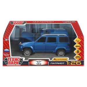 {{photo.Alt || photo.Description || 'Машина металл свет-звук UAZ ПАТРИОТ 17,8 см, двери, инерция, син, кор. Технопарк'}}