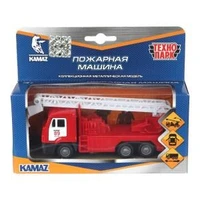 Машина металл KAMAZ ПОЖАРНАЯ МАШИНА, 12 см, двери, подв.дет., инерц., кор. Технопарк SB-16-22WB (48)