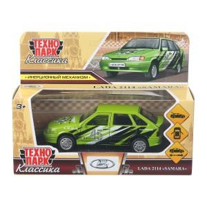 Машина металл LADA -2114 "SAMARA" СПОРТ, 12 см, двер, баг, ин, зеленый, кор. Технопарк 2114-12SRT-GN (72)
