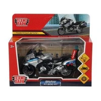 Модель металл свет-звук МОТОЦИКЛ BMW R1200 RT 13 см, подвиж дет, сереб, кор. Технопарк R1200-13SLPOL-SR