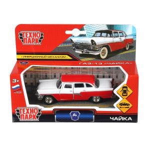 Машина металл ГАЗ ЧАЙКА 11,5 см, двери, инерц, красн, кор. Технопарк X600-H09083-R (108)