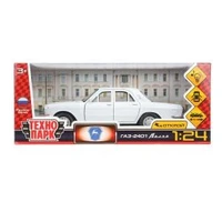 ГАЗ 2401 свет-звук 19,7 cm, дв, кап, баг, ин, белый Технопарк 2401-124SL-WH