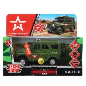 {{photo.Alt || photo.Description || 'Машина металл свет-звук UAZ HUNTER АРМИЯ РОССИИ 12 см, двер, багаж, ин, кор. Технопарк'}}