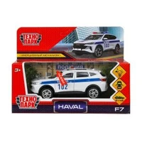 Машина металл haval f7 ПОЛИЦИЯ, свет-звук, 12,5 см, белый Технопарк F7-12SLPOL-WH