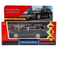 Машина металл MERCEDES-BENZ gls maybach 12см, дв,баг,ин,черный, кор. Технопарк MAYBCHGLS-12-BK