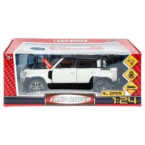 {{photo.Alt || photo.Description || 'Машина металл свет-звук land rover DEFENDER, 21см, двери, инерц, белый, кор Технопарк'}}