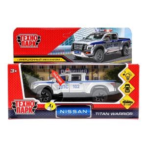 Машина металл свет-звук NISSAN TITAN ПОЛИЦИЯ 12,5 см, двери, баг, инер, кор. Технопарк TITAN-13SLPOL-SL (72)