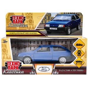 Машина металл LADA LADA-2108 "СПУТНИК" длин 12см, двер баг,инер, син, в кор. Технопарк 2108-12-BU