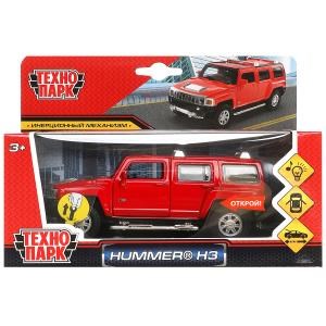 Машина металл свет-звук HUMMER h3, 14,4 см, двери, багажник, инерция Технопарк SB-68321