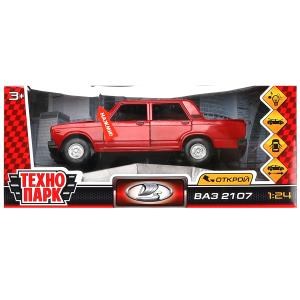 Машина металл свет-звук LADA ваз 2107, дв, кап, баг, св-зв,инер,17,5 см,крас Технопарк FY2407