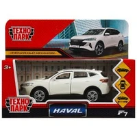 Машина металл HAVAL "haval f7", длина 12 см, дв, багаж, инер, белый, в кор. Технопарк F7-12-WH