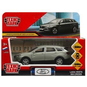 {{photo.Alt || photo.Description || 'Машина металл LADA VESTA SW CROSS 12 см, двери, багаж, серый, кор. Технопарк'}}