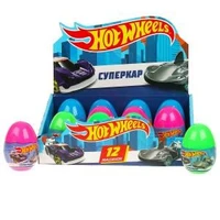 Машина металл Хот Вилс ЯЙЦО 7 см, в ассортименте, дисплей Технопарк HW-EGG-031-R