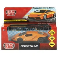Машина металл СПОРТКАР, 12 см, двери, багаж., инерц, кор. Технопарк 2210C0153-R