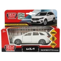 Машина металл KIA sorento prime, 12 см, двери, багаж., инерц., белый, кор. Технопарк SB-17-75-KS-WHITE-WB