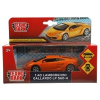 Машина металл lamborghini gallardo lp560-4, 11,4 см, дв., ин., оранж., кор. Технопарк 67324 (96)