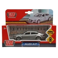Машина металл AUDI a7 11 см, двери, инерция, серебристый,  кор. Технопарк 67306 (96)