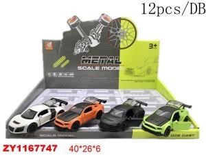 Машина металл. инерц. свет+звук, открыв. двери, цвет в ассорт. 3681D в дисплее ZY1167747