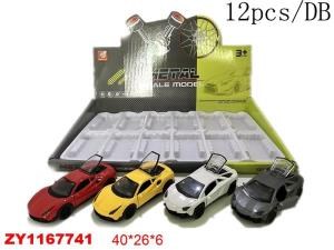 Машина металл. инерц. свет+звук, открыв. двери, цвет в ассорт. 3651D в дисплее ZY1167741