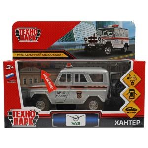 {{photo.Alt || photo.Description || 'Машина металл свет-звук УАЗ ХАНТЕР МЧС длина 12 см, двер, багаж, инерц, кор. Технопарк'}}