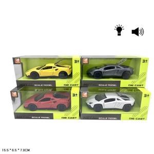 Машина металл. инерц. свет+звук, цвет в ассорт. 3651B в кор. D959-H65086