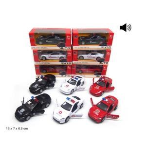 Машина металл. инерц. свет+звук, в ассорт. 8808PM в кор. J493-H65046