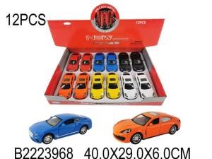 Машина металл. свет+звук, цвет в ассорт. FY6338-12D в дисплее B2223968