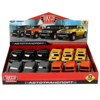 Машина металл land ROVER DEFENDER/HUMMER H2 PICKUP 12см,дв,баг,асс,дис. Технопарк DEFHUM2PICKUP-12DB12-MIX