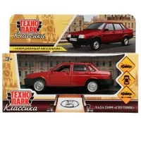 Машина металл LADA-21099 "СПУТНИК" 12 см, двери, багаж, инерц, красный, кор. Технопарк 21099-12-RD