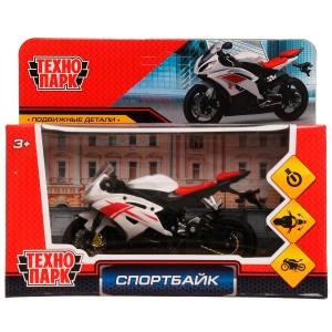 {{photo.Alt || photo.Description || 'Модель металл СПОРТБАЙК 11см, руль поворач, подвеска, подножка, кор. Технопарк'}}