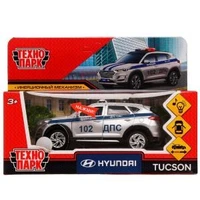 Машина металл свет-звук HYUNDAI TUCSON ПОЛИЦИЯ 12 см, двер, баг, инер, кор. Технопарк TUCSON-12SLPOL-SR