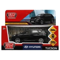 Машина металл HYUNDAI TUCSON длина 12 см, двери, багаж., инер, черный, кор. Технопарк TUCSON-12-BK