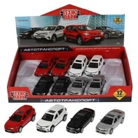 Машина металл TOYOTA CAMRY/RAV4 длина 12 см, двери, багаж, инерц, ассорт. Технопарк CAMRYRAV4-12DB12-MIX