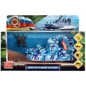 {{photo.Alt || photo.Description || 'Модель металл свет-звук десантный катер КАМУФЛЯЖ 18 см, люк, солдат, кор. Технопарк'}}