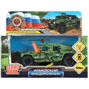 {{photo.Alt || photo.Description || 'Машина металл свет-звук АРМЕЙСКИЙ ВНЕДОРОЖНИК 12 см, двер, баг, камуф, кор. Технопарк'}}