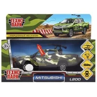 Машина металл свет-звук MITSUBISHI L200 PICKUP КАМУФЛЯЖ 13 см, двери, кор. Технопарк L200-12SLMIL-ARMGN