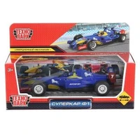 Машина металл СУПЕРКАР Ф1 17 см, инерция, СИНИЙ, кор. Технопарк F1-17RB-S