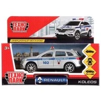 Машина металл RENAULT KOLEOS ПОЛИЦИЯ 12 см, двери, багаж, инер. в кор. Технопарк KOLEOS-P