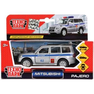 {{photo.Alt || photo.Description || 'Машина металл MITSUBISHI pajero ПОЛИЦИЯ 12 см, двери, баг., инерц., кор. Технопарк'}}