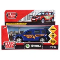 Машина металл SKODA YETI СПОРТ длина 12 см, двери, багаж, инерц, кор. Технопарк YETI-S