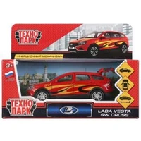 Машина металл LADA VESTA SW CROSS СПОРТ 12 см, двери, багаж, инерц. кор. Технопарк VESTA-CROSS-S