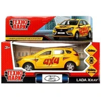 Машина металл LADA XRAY СПОРТ 12 см, двери, багаж, инерц.желтый кор. Технопарк XRAY-SPORT