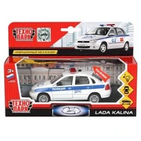 Машина металл свет-звук LADA kalina ДПС, 12,5 см, двери, инерц. кор. Технопарк CT-1049WB-10