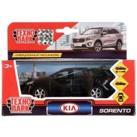 Машина металл KIA sorento prime, 12 см, двери, багаж., инерц., черный, кор. Технопарк SB-17-75-KS-N(BL)-WB