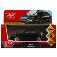 Машина металл INFINITI QX70 длина 12 см, двери, багаж, инерц, черный, кор. Технопарк QX70-BK